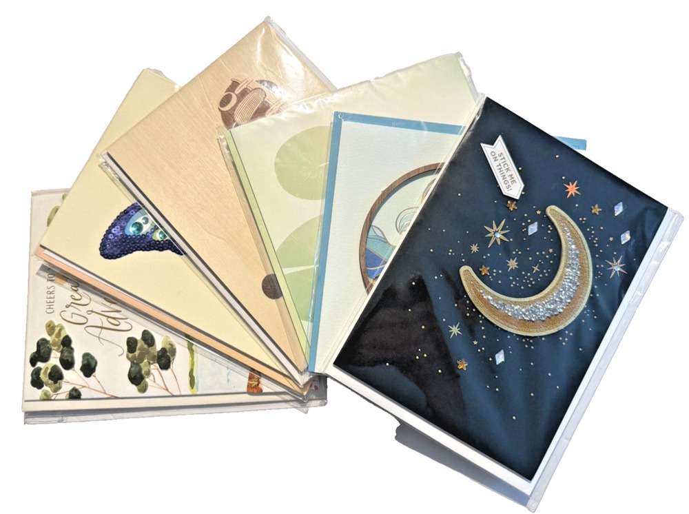 Lot of 6 New Papyrus Assorted Greeting Cards Blank Wedding Sympathy Embellished